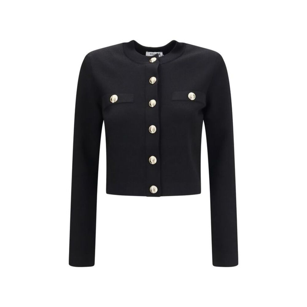 Balmain Black Viscose Women's Cardigan